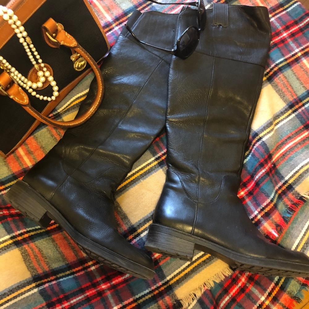Enzo Angiolini Black Over the Knee Boots